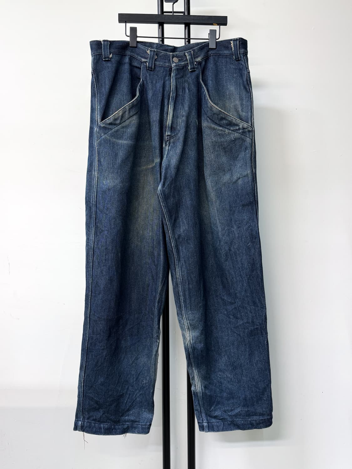 올포원 백 레터링 로고 하드 데님 팬츠 상품이미지2