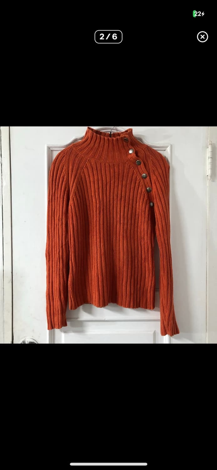 일본 빈티지 오렌지 니트 상품이미지2