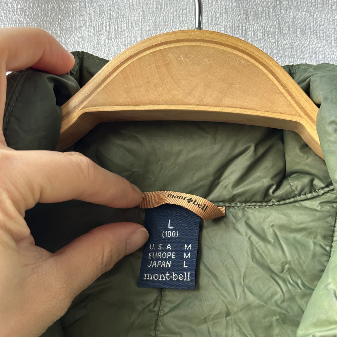 몽벨 경량 다운 자켓 카키 100(L) 상품이미지8