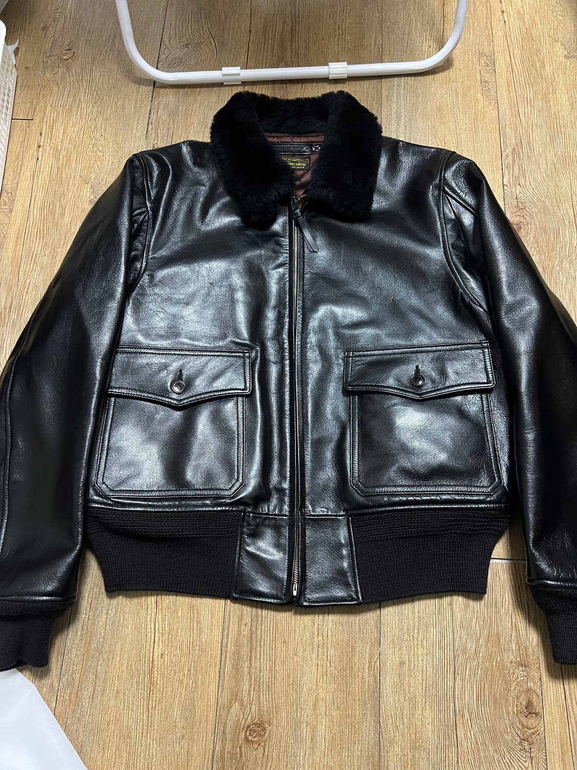 택포65) 아카펠라클로딩 Lot.201 Type G-1 차심 레더자켓 상품이미지2