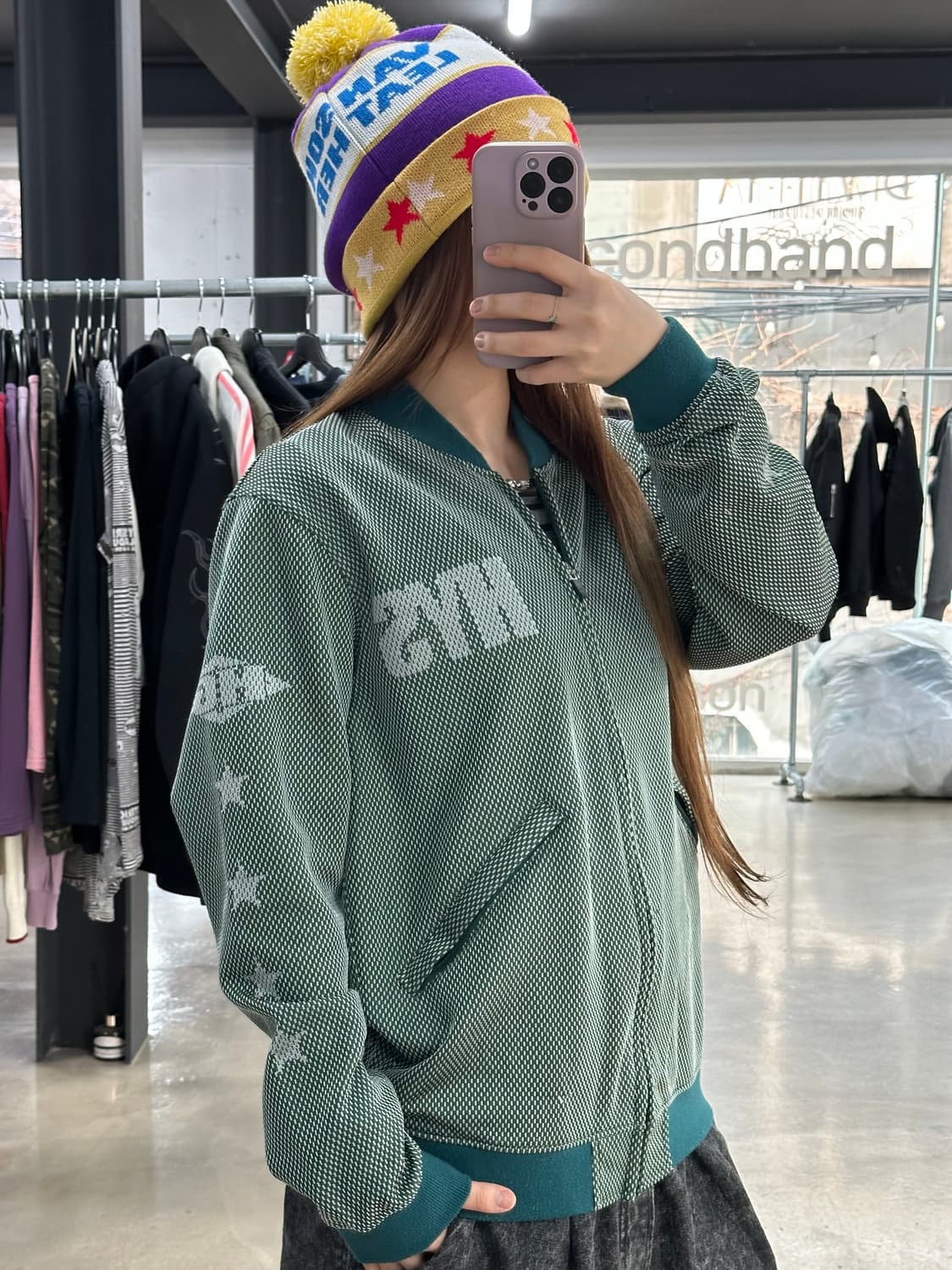 히스테릭글래머 히스걸HYS 스타 블루종자켓 상품이미지1