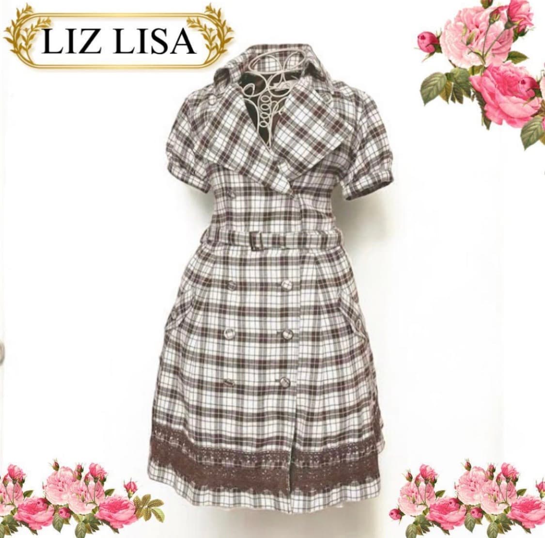 리즈리사 딸초 트렌치 원피스 상품이미지1