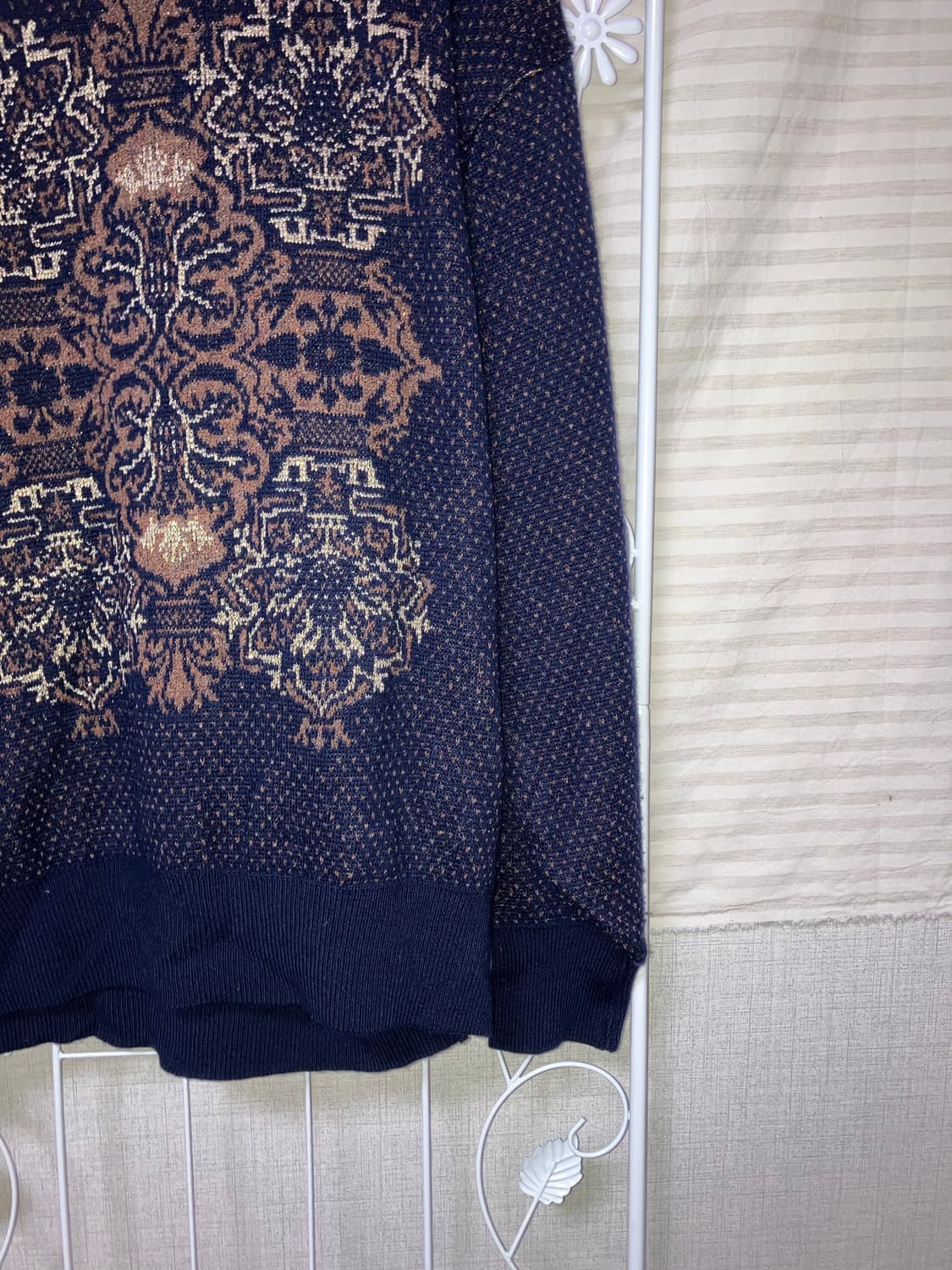 빈티지 네이비 보헤미안 니트 y2k 스트릿 갸루 펑키 일본빈티지537 상품이미지4