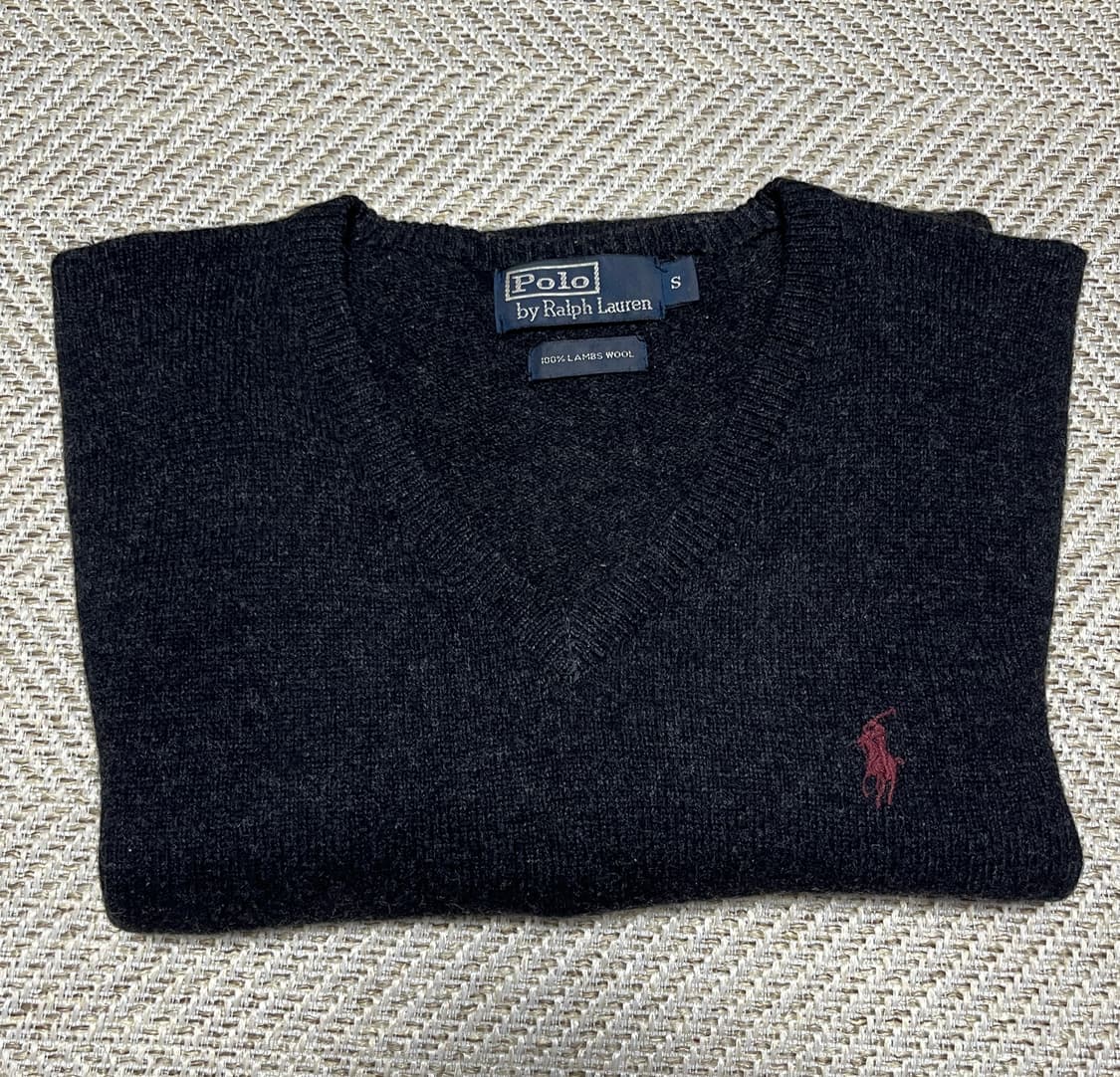 폴로 랄프로렌 램스울 브이넥 니트 블랙 S 상품이미지8