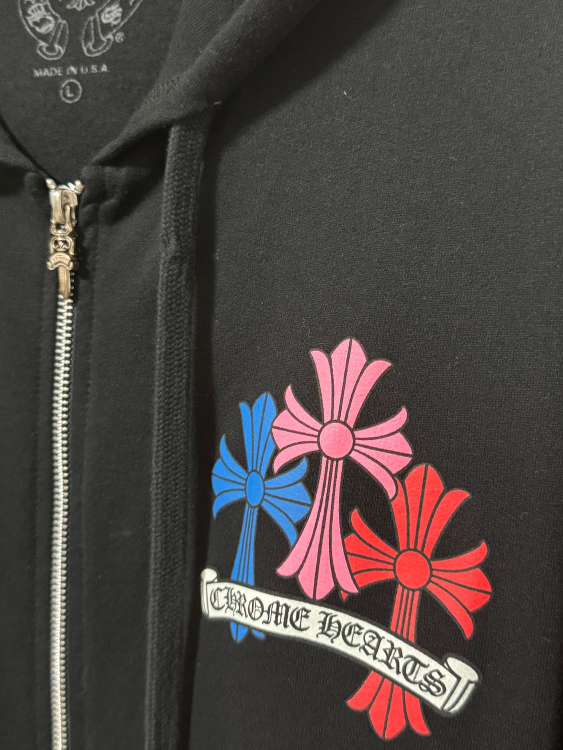 [L] 크롬하츠 멀티컬러 크로스 후드집업 상품이미지3