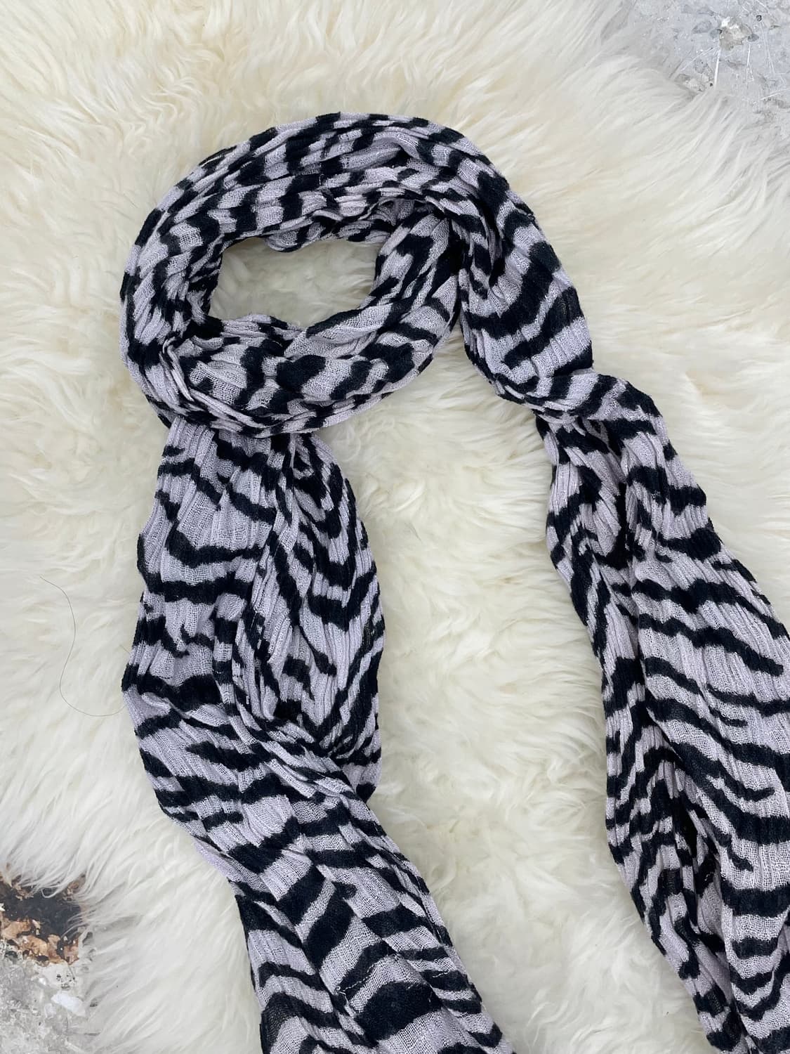 펑크 지브라 수술 머플러  상품이미지5