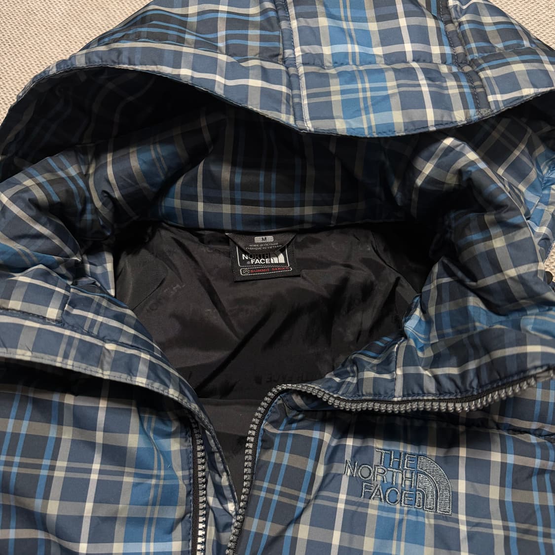 노스페이스 700 체크 패딩조끼 상품이미지2