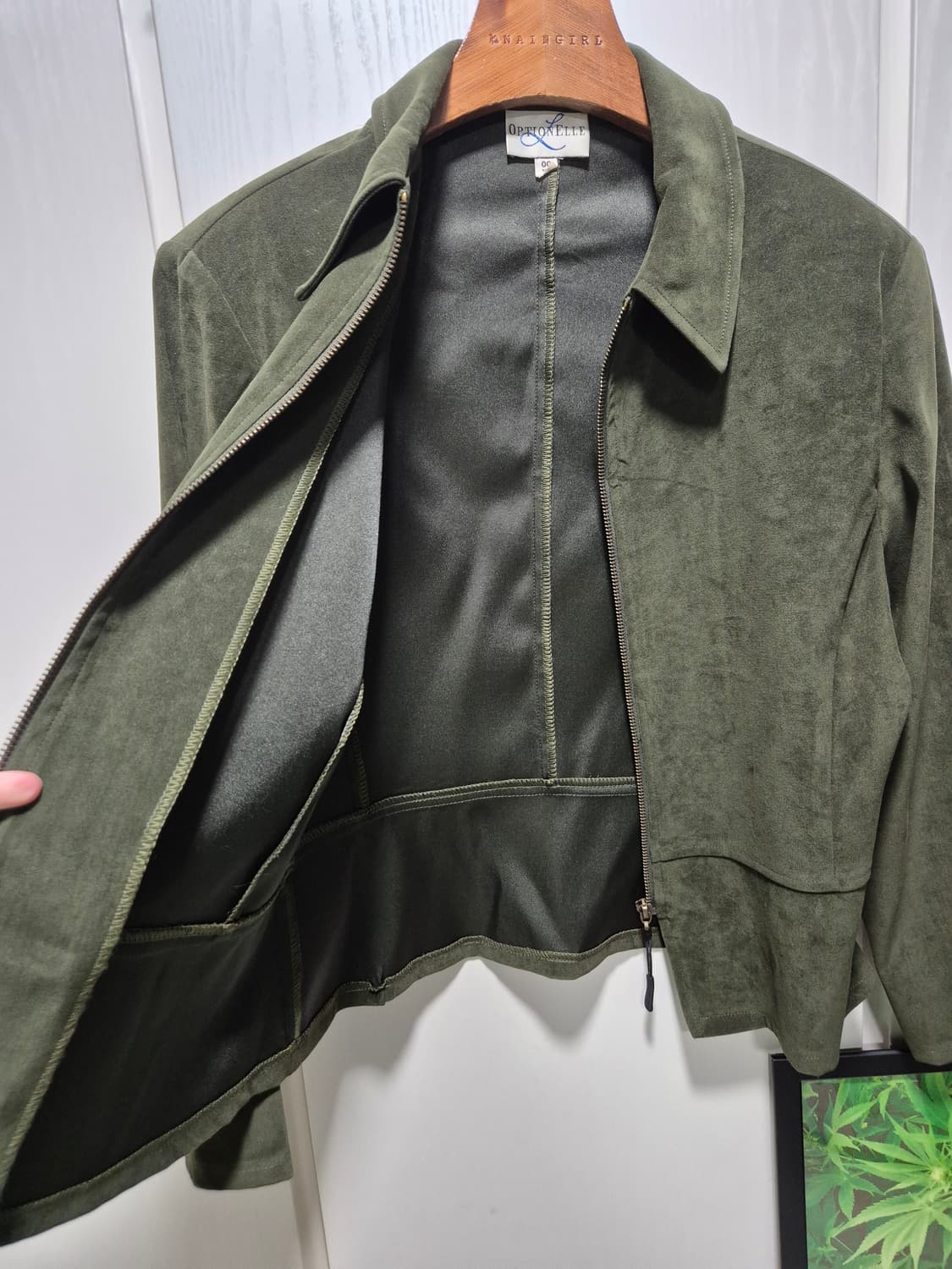 (세일)JPN VTG. ORTALLEY 카키올리브색 스웨이드 자켓 상품이미지6