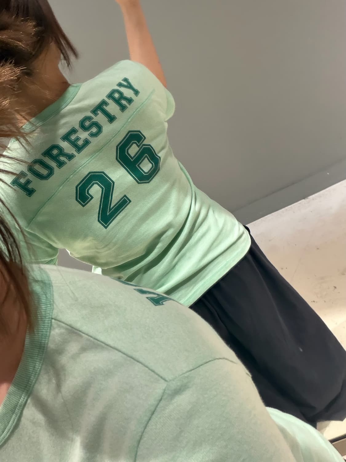 numbering detail mint t-shirt 상품이미지5