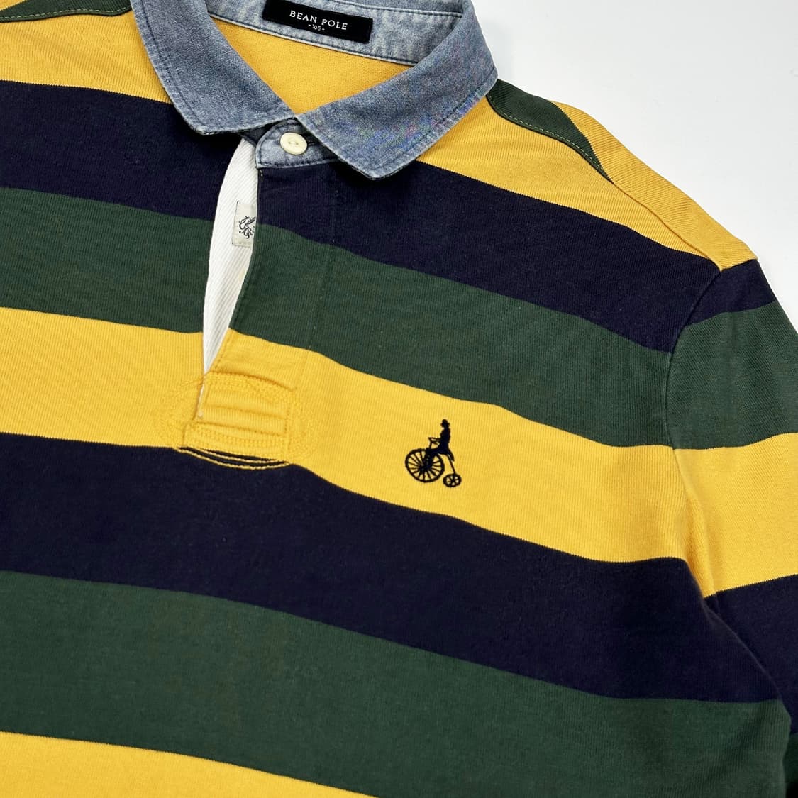 빈폴 스트라이프 카라 긴팔 럭비티 (실측 L) 상품이미지3