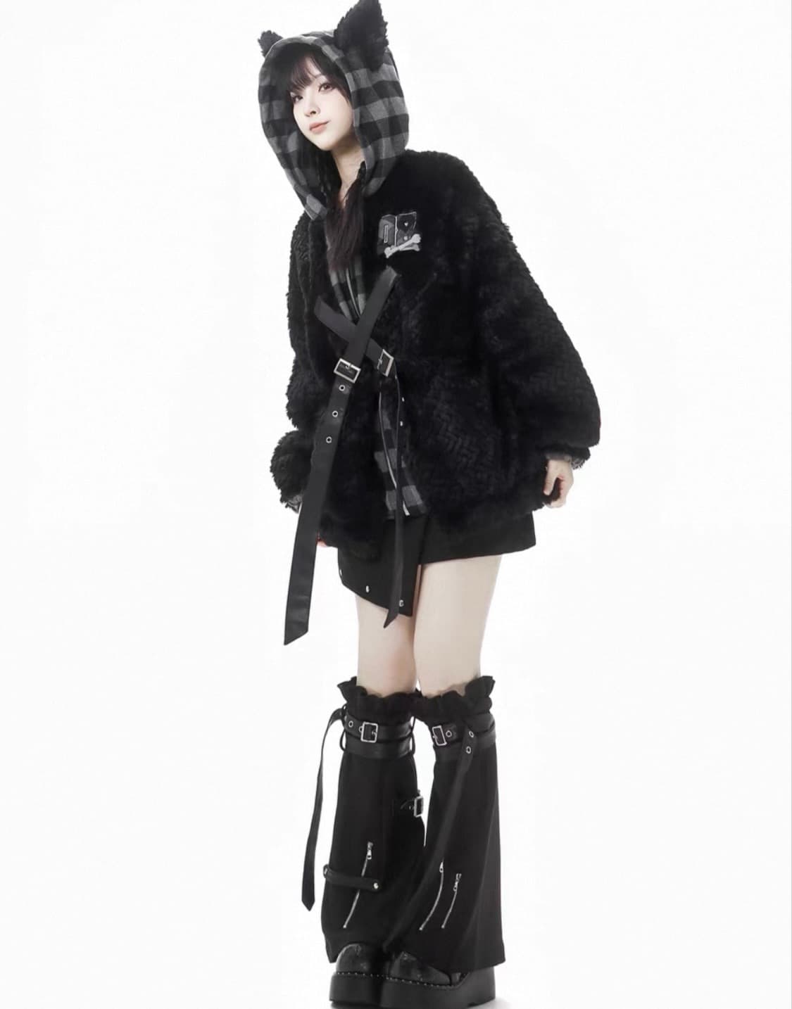 중브 강아지 퍼 집업 상품이미지1