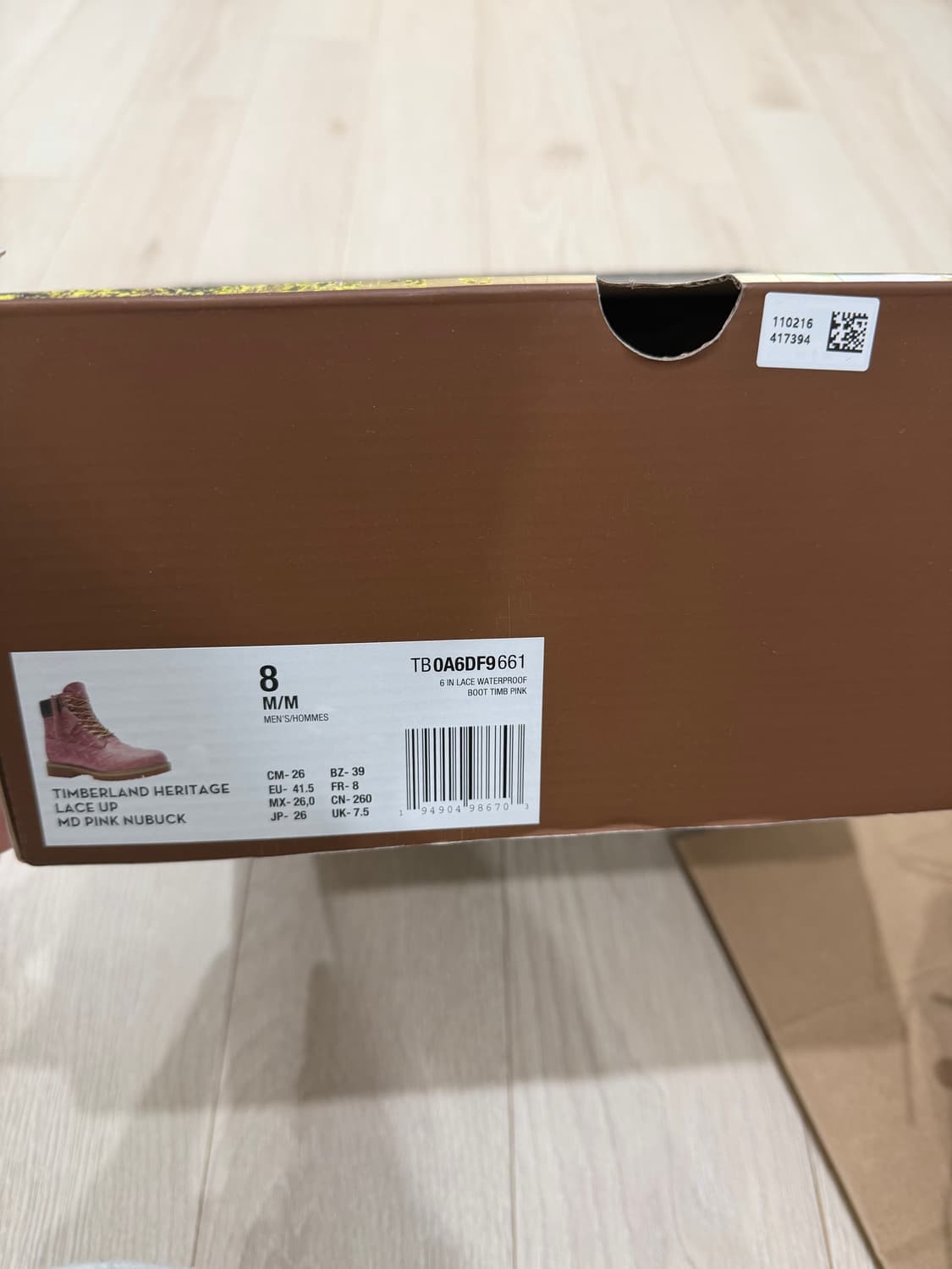 260)팀버랜드 슈프림 다이아몬드 플레이트 핑크 6인치 상품이미지10