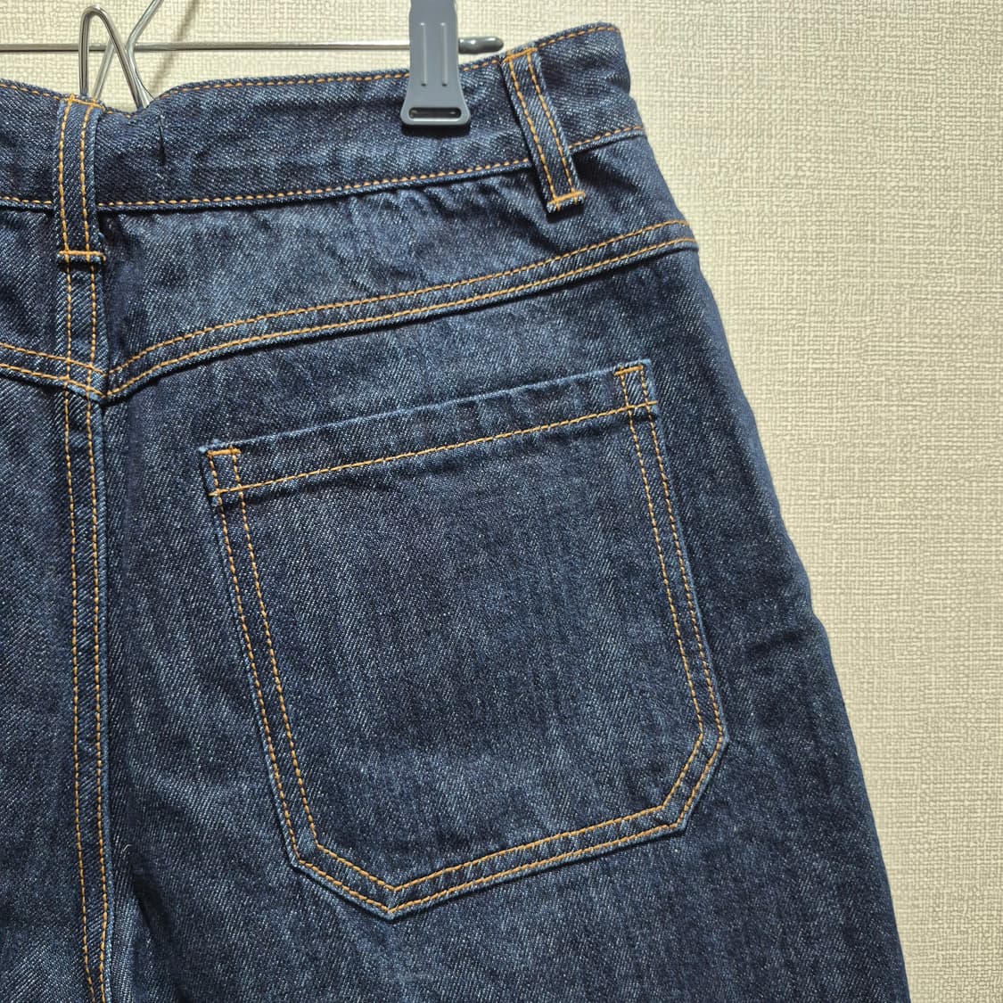 (28) 비슬로우 원턱 데님 쇼츠 인디고 상품이미지7