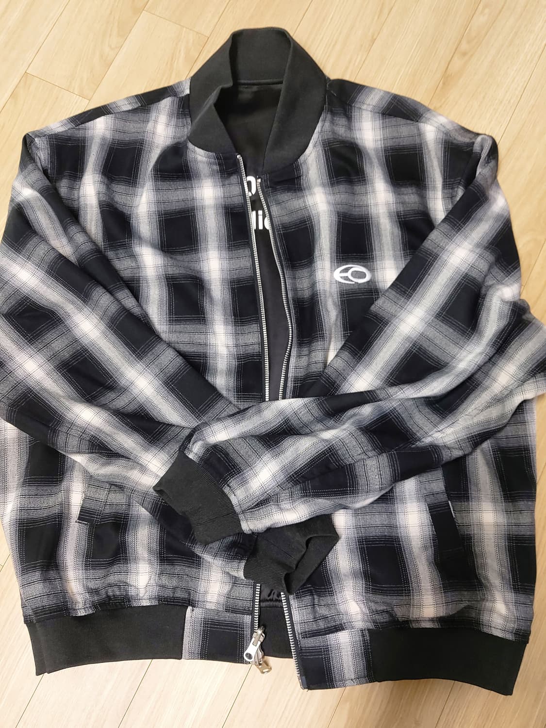 오와이 Reversible check blouson size 1 상품이미지3