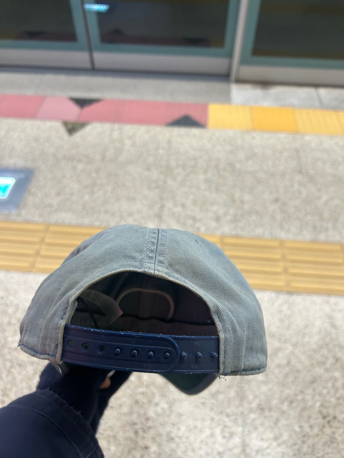 rrl 더블알엘 가먼트 다잉 트윌 블루 윙로고 볼캡 상품이미지4