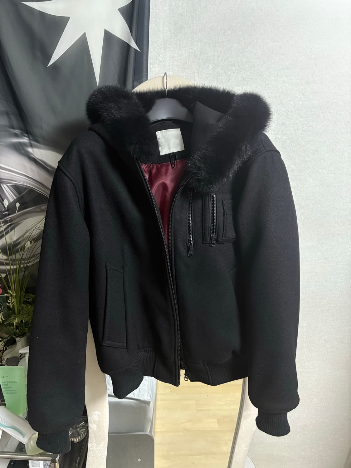 언더마이카 코모로 폭스 퍼 후디 봄버 상품이미지1