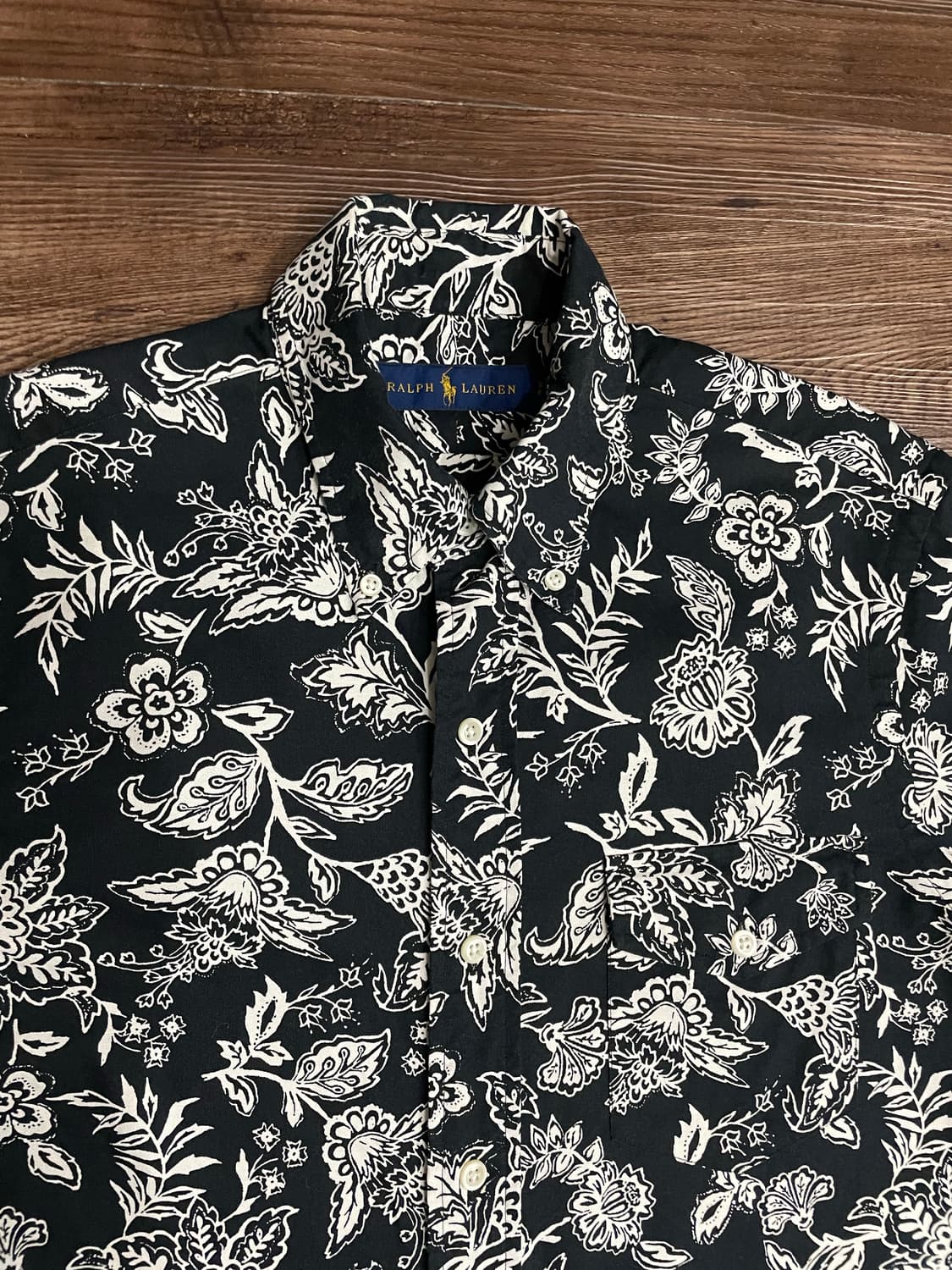 폴로 랄프로렌 하와이안 캠프 셔츠 블랙 상품이미지2