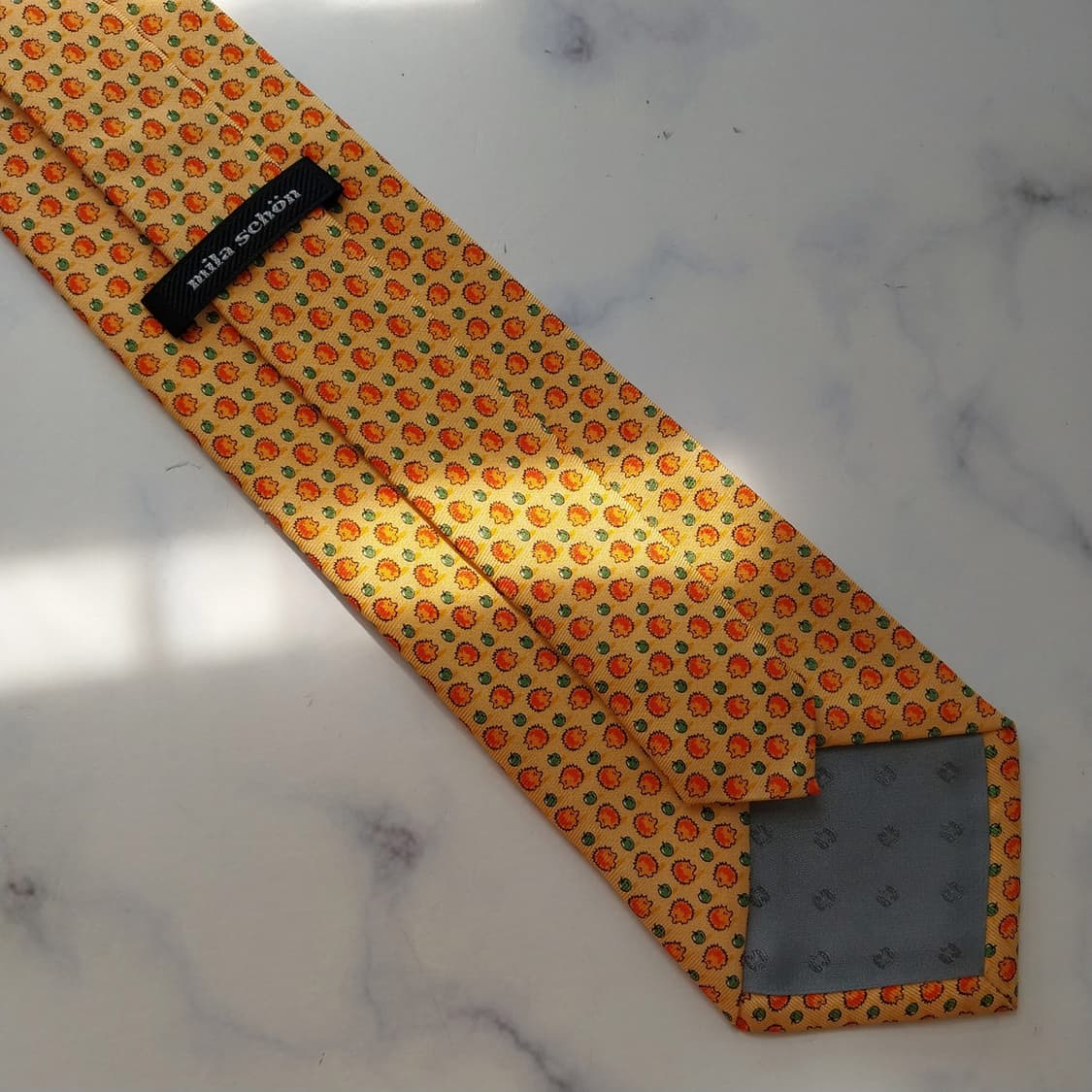 밀라숀 실크 애니멀 프루트 패턴 넥타이 9.3cm A+등급 K2263 상품이미지8