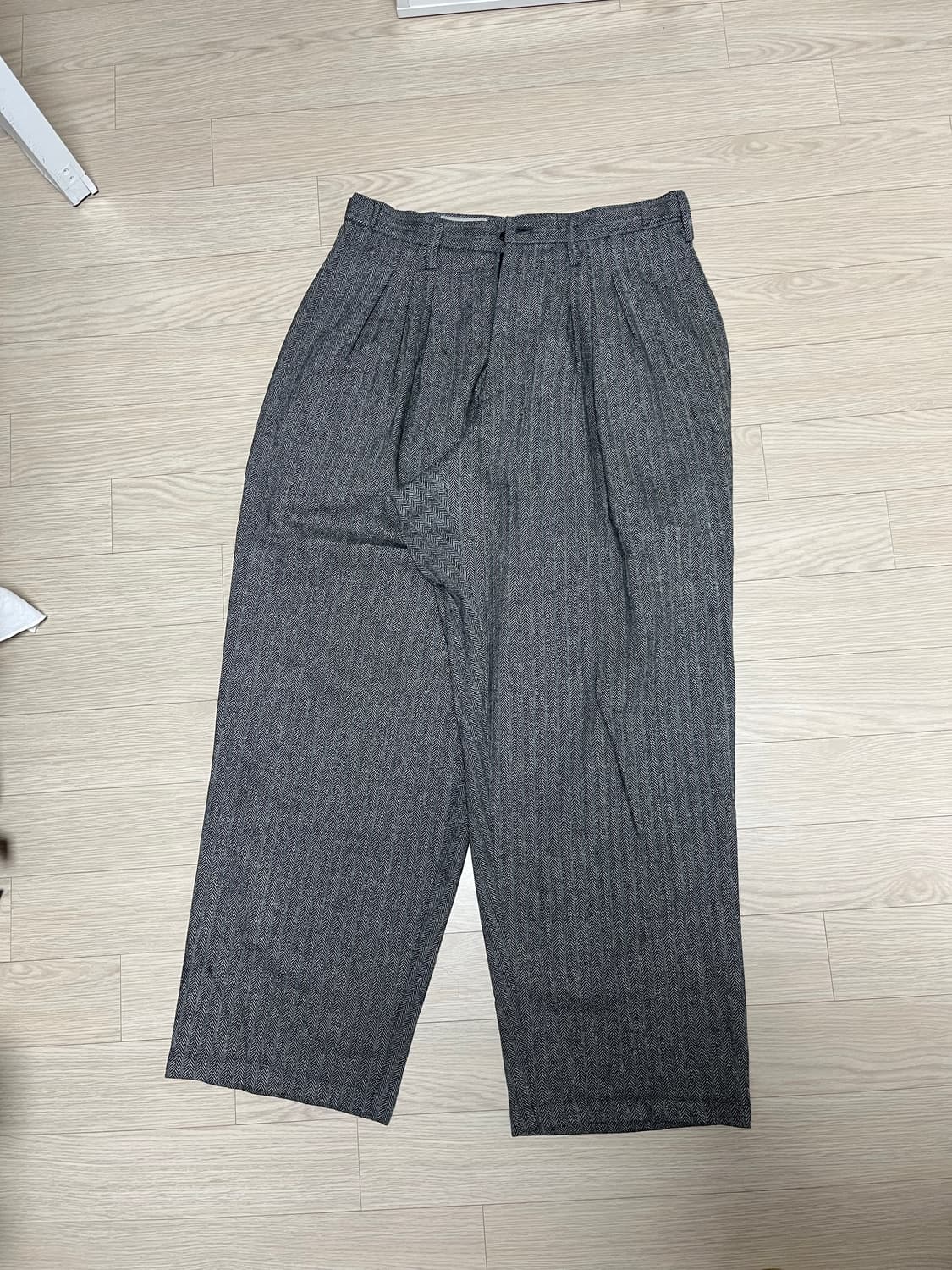 Goi 고이 헤링본 비거 팬츠 상품이미지3