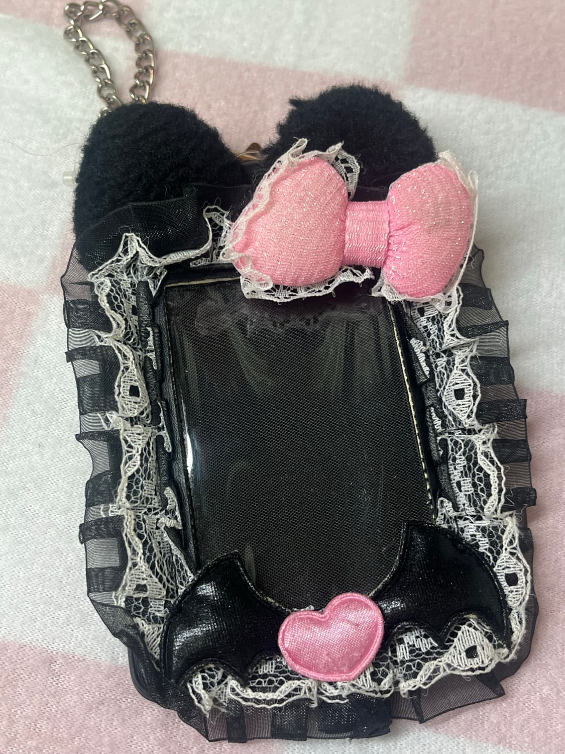 산리오 키티 천사악마 천사 포카홀더 키링 상품이미지3