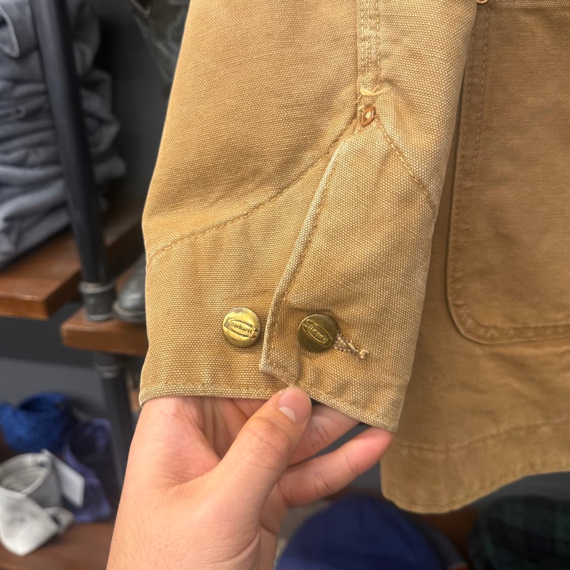 70s Carhartt 칼하트 워크 초어 자켓 / 포켓 코듀로이 카라 상품이미지6