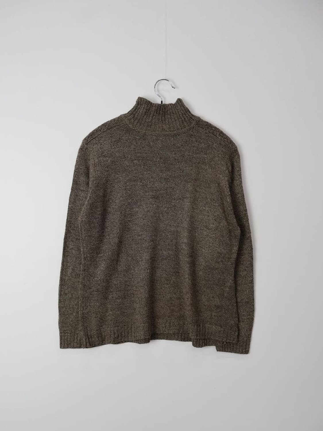 JPN Natural Basic Brown Henley Knit 상품이미지5