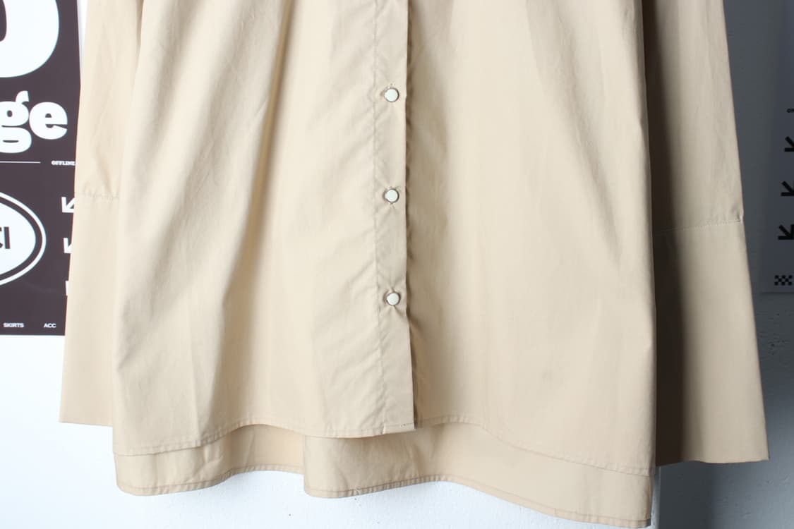 W(XL) 자라 셔츠 남방 새상품 베이지 무지 놈코어-H33220 상품이미지4