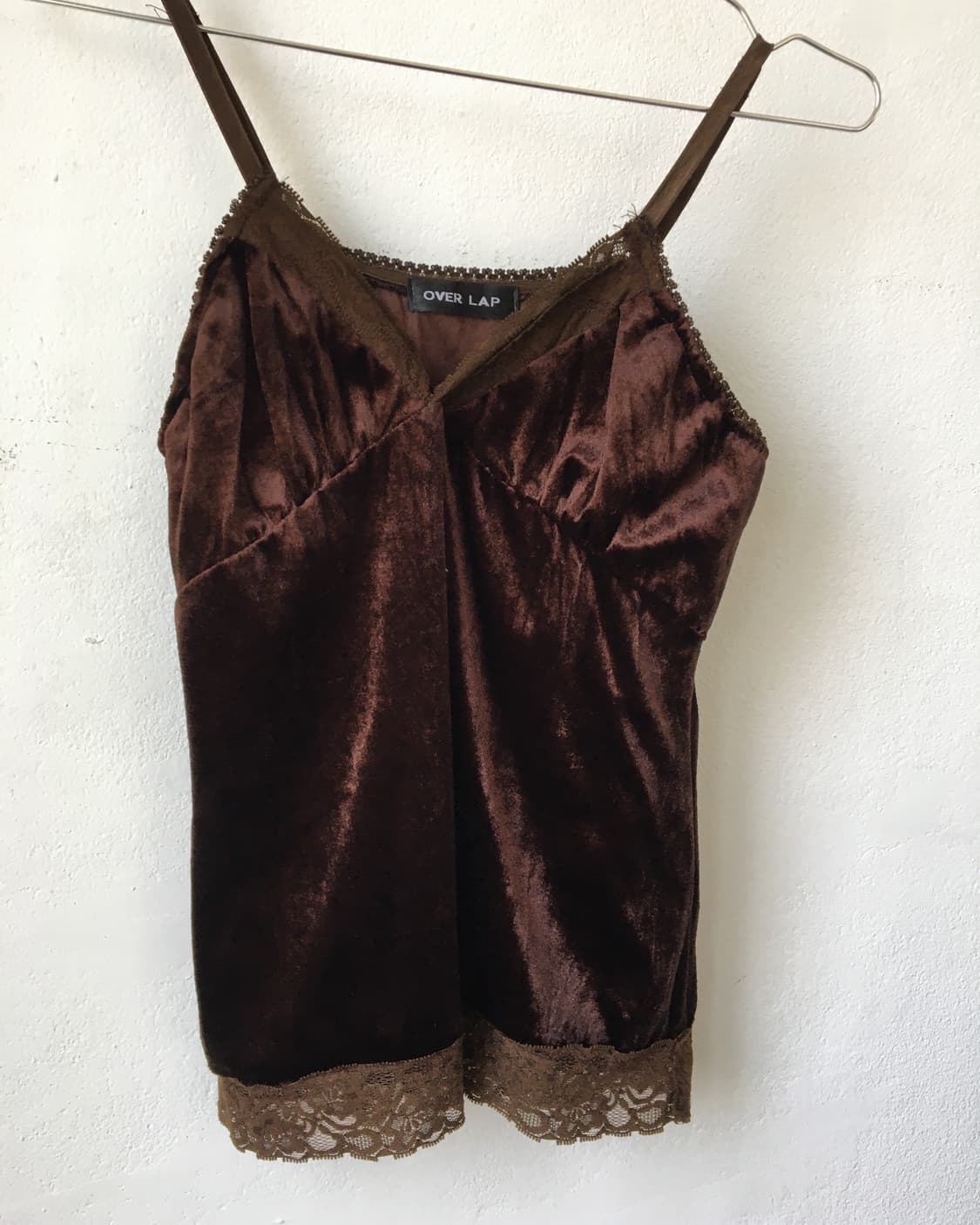 Lace trimming velvet sleeveless 상품이미지4