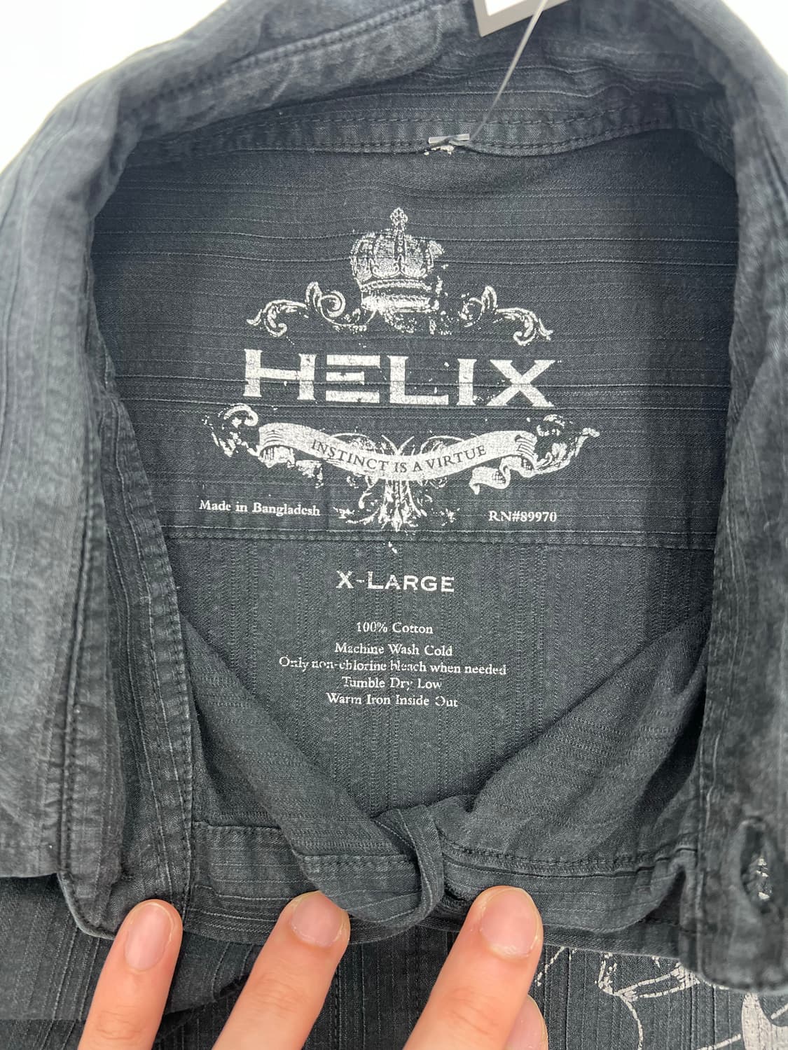 HELIX 백 풀 프린팅 디테일 셔츠 상품이미지4