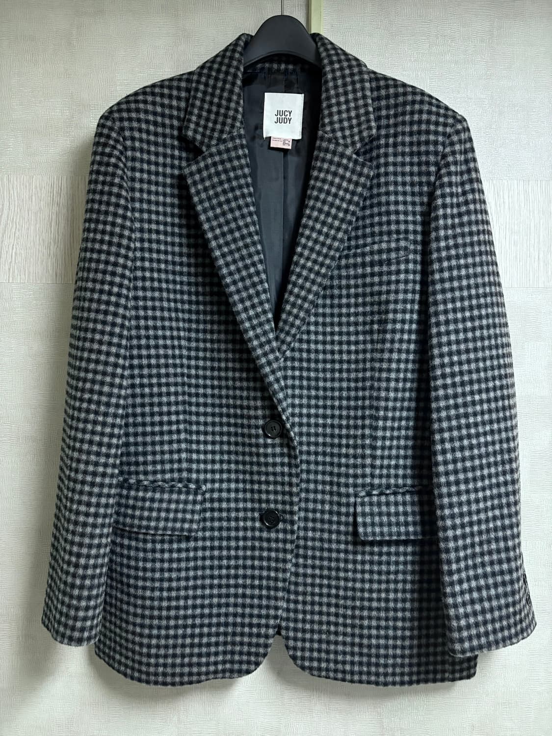 주시주디 체크 울자켓 상품이미지1