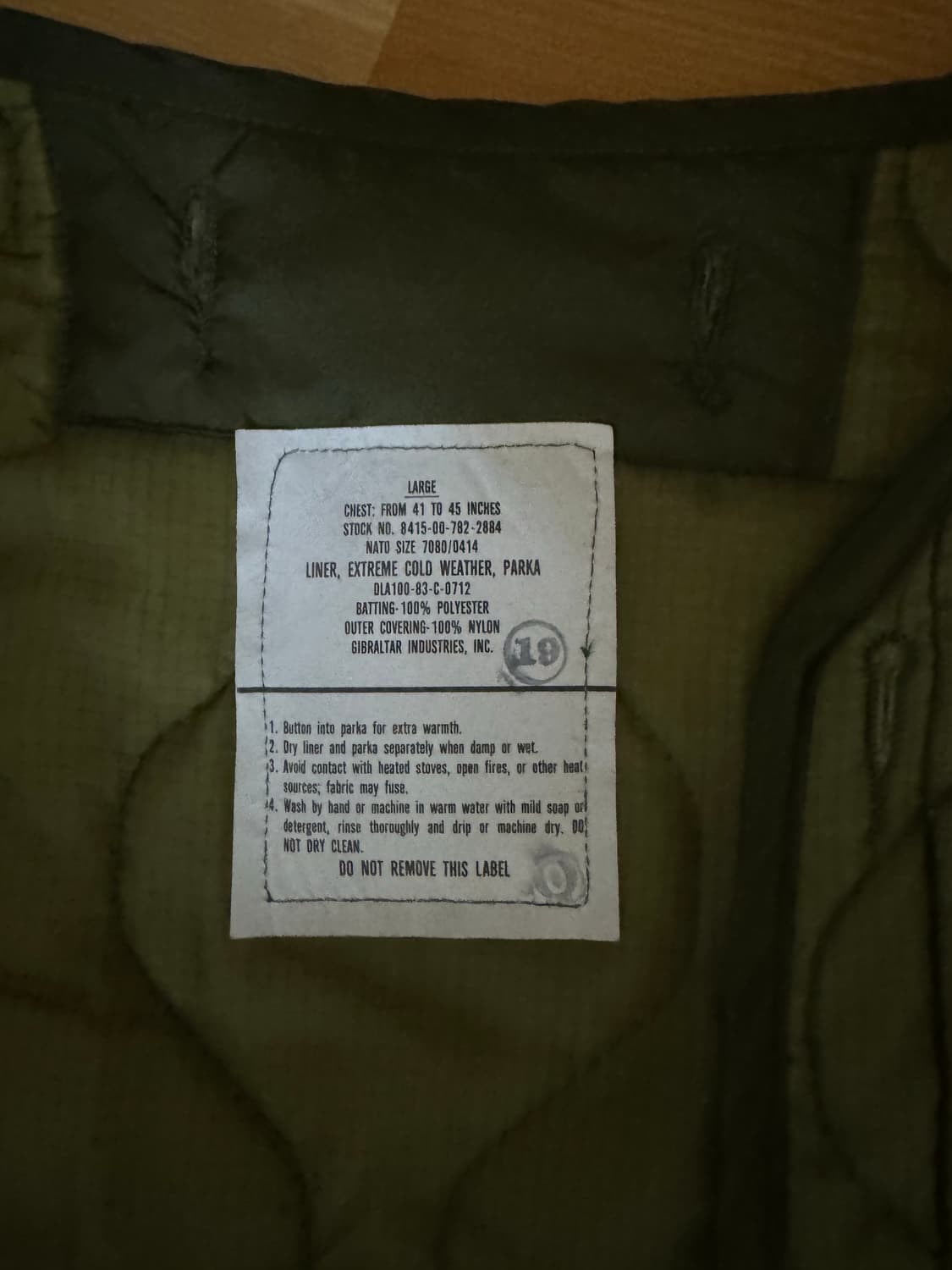 피쉬테일 m65 개파카 L 데드스탁 판매합니다 상품이미지4