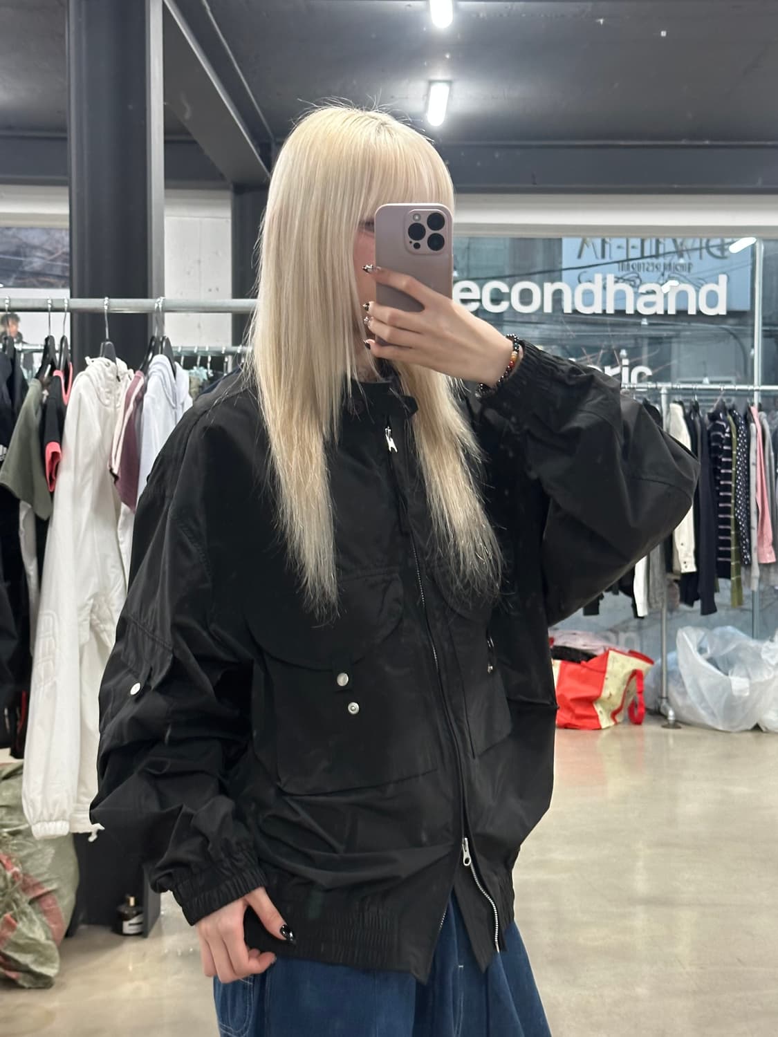 빈티지 나일론 투웨이 넥버클 워크자켓 상품이미지3