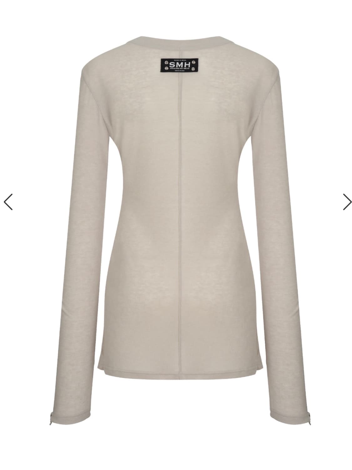 쉐이킹마이헤드 ZIPPER LONG SLEEVE Beige 상품이미지2