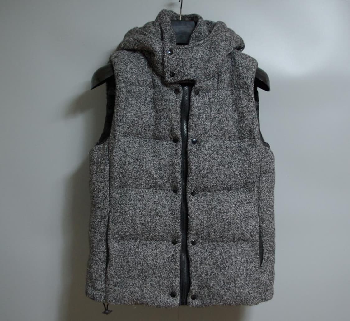 빠니깔레 모직+패딩 후드 집업 베스트 95 상품이미지2