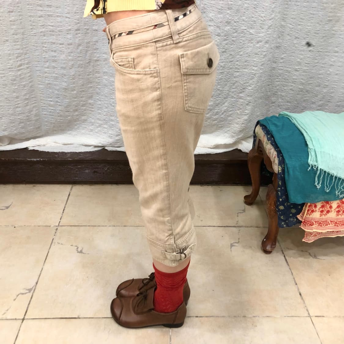 buberry beige capri pants 상품이미지6
