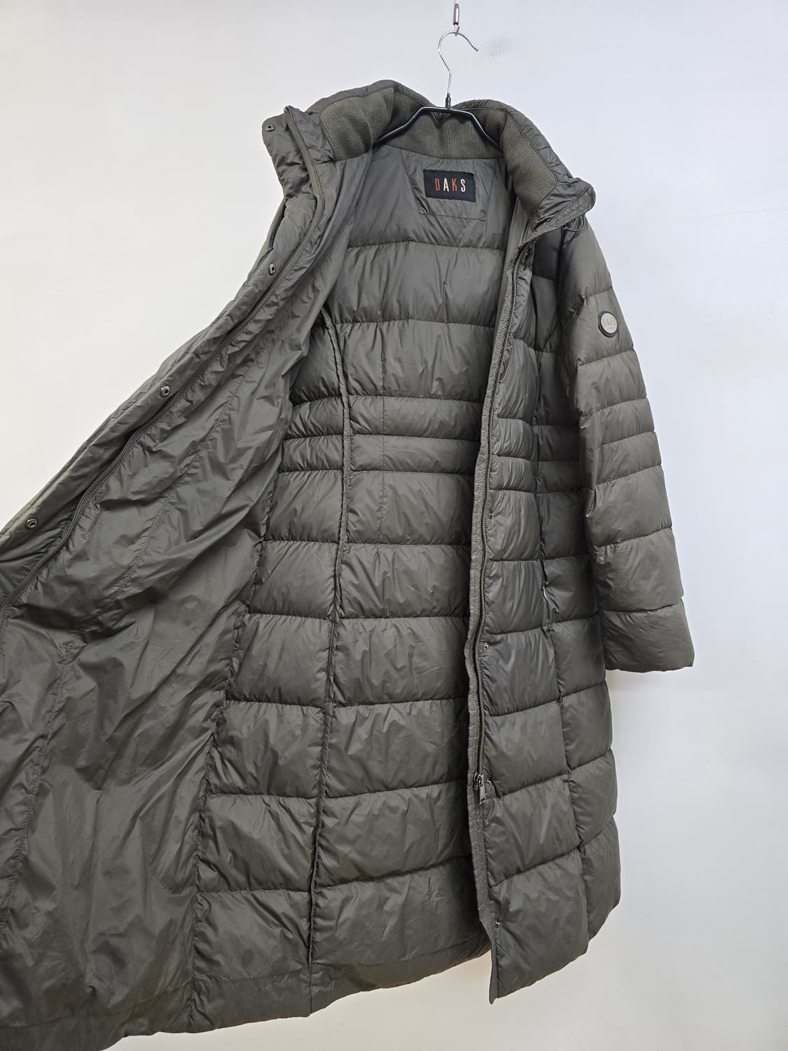 닥스 라인 예쁜 구스 롱패딩 카키 상품이미지3