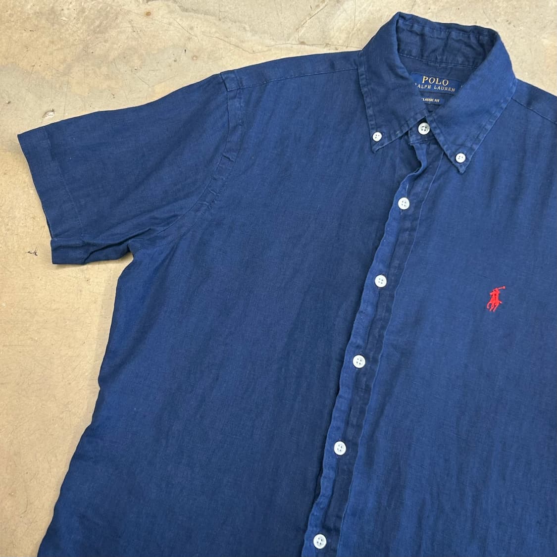 🫶🏻 폴로랄프로렌 Navy 린넨 반팔 셔츠 🫶🏻 상품이미지2