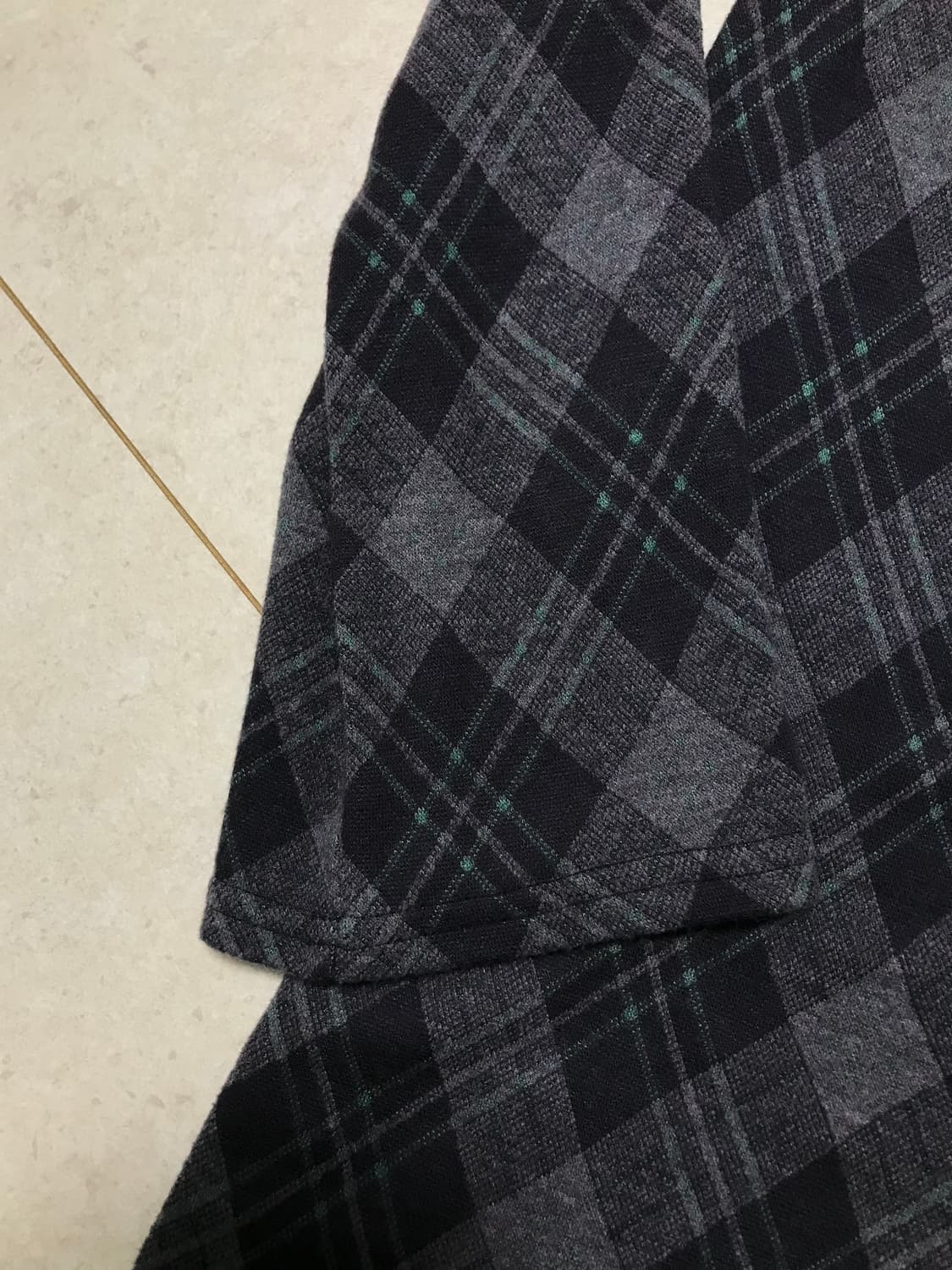 빈티지 체크 롱티셔츠 슈가슈가룬깔시 상품이미지4