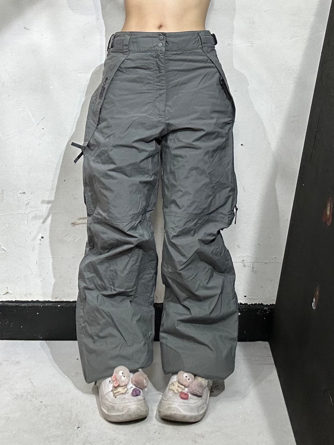 컬럼비아 그레이 와이드 트랙 팬츠 스키 바지 S 상품이미지2