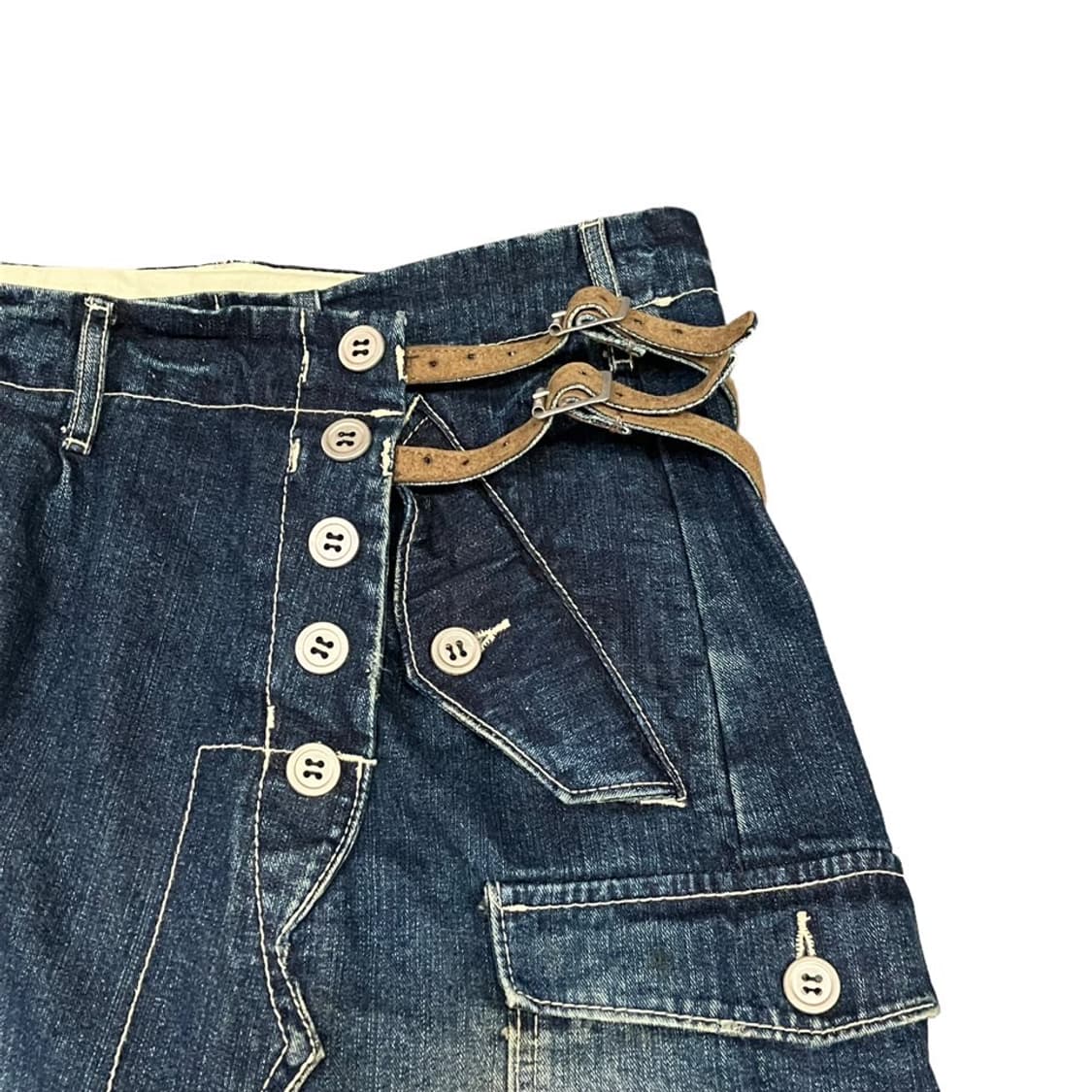워싱 카고 데님 스커트 상품이미지3