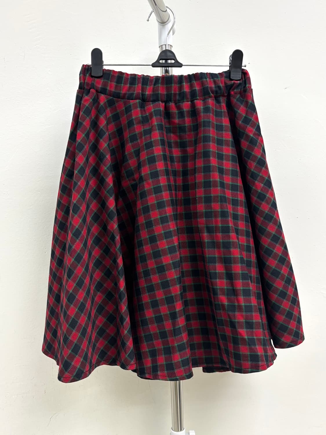 빈티지 레드 체크 미디 스커트 상품이미지8