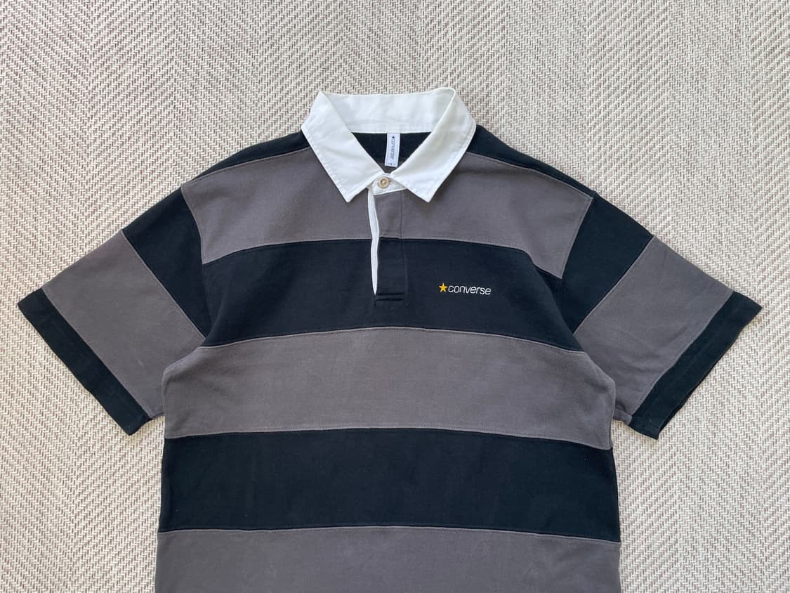 컨버스 스트라이프 배색 카라 반팔 상품이미지3