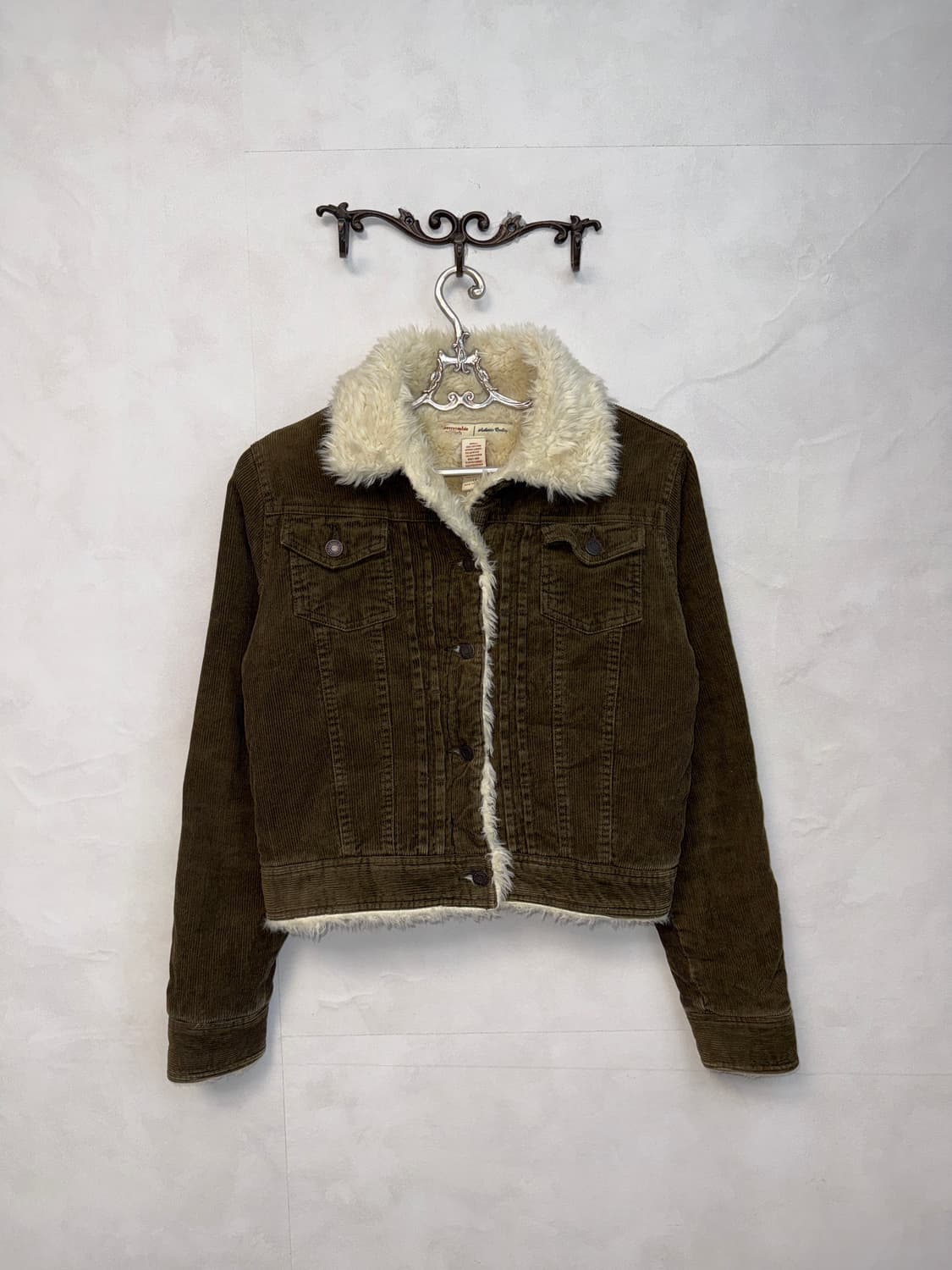 Abercrombie khaki brown corduroy fur jk 상품이미지1