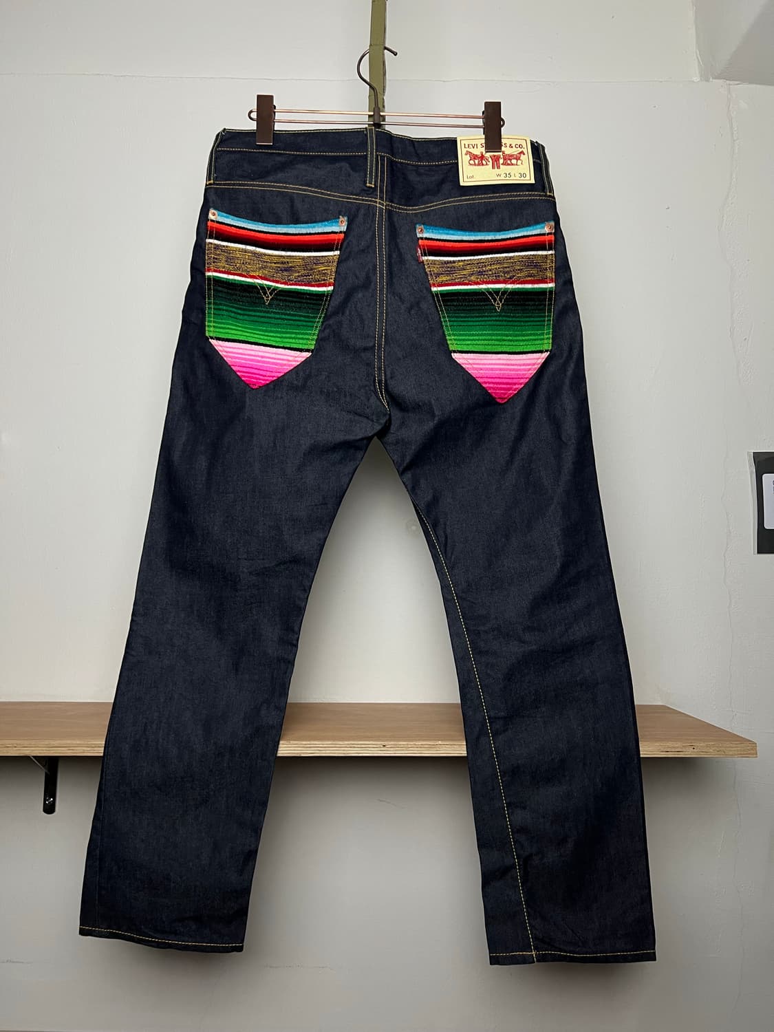 준야와타나베 리바이스 2022FW 그라데이션 포켓 생지 데님 상품이미지1