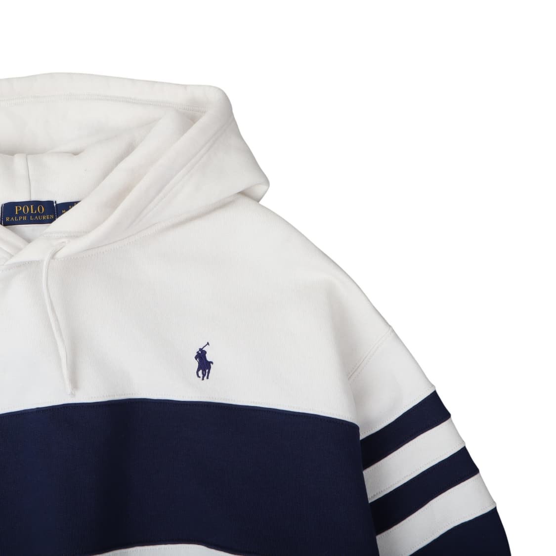 폴로 랄프로렌 네이비 스트라이프 화이트 후드티 상품이미지3