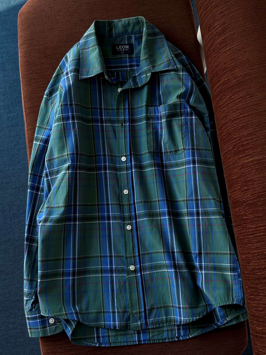 High count cotton check L/S shirt 상품이미지3