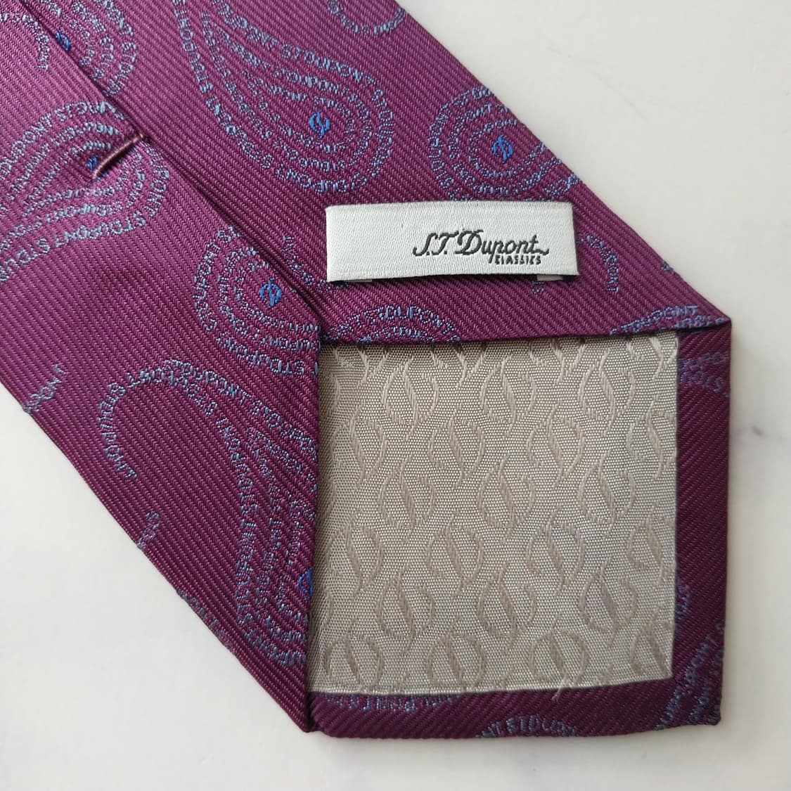 듀퐁 실크 퍼플 페이즐리 넥타이 8.1cm A+등급 K2157
 상품이미지8