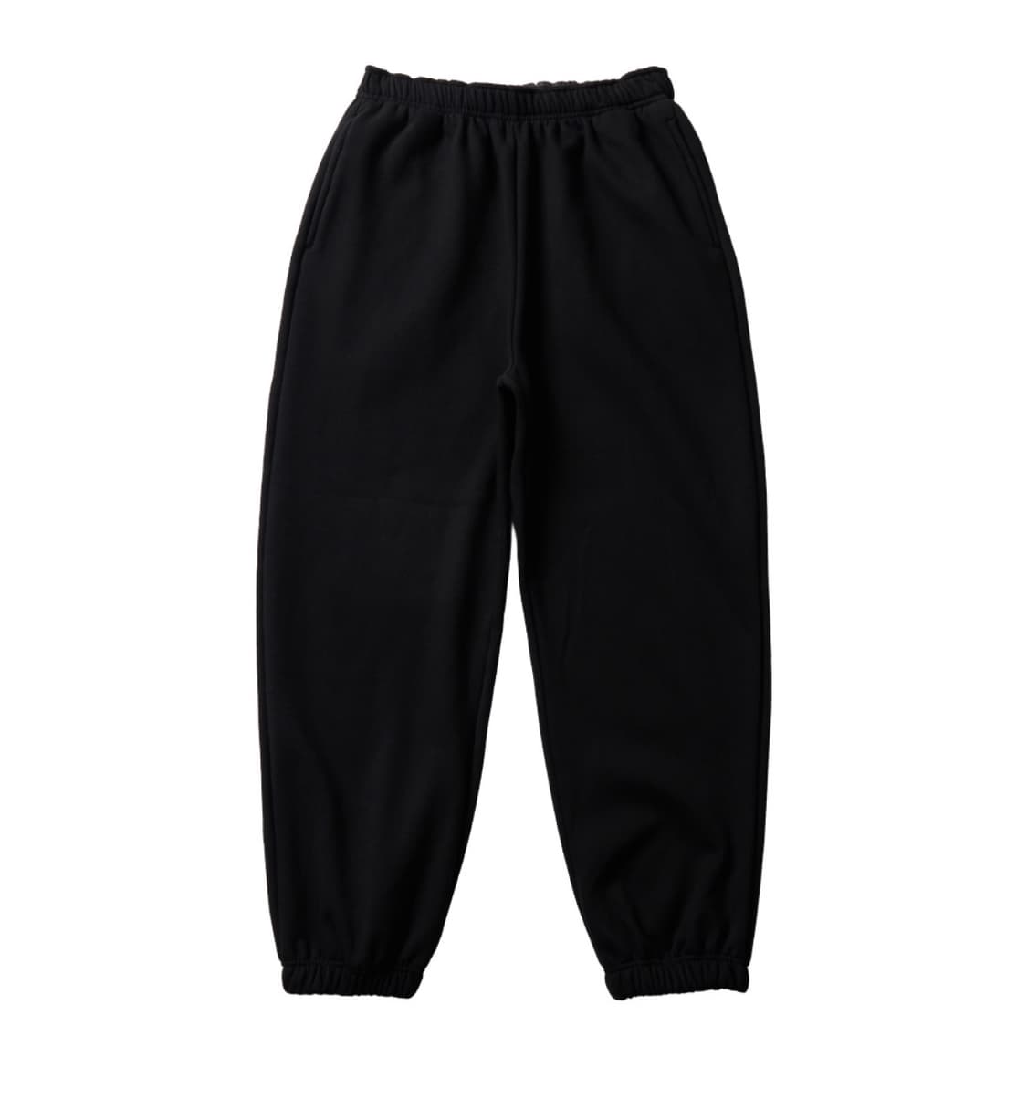 파이시스 턴업 웨이스트 조거팬츠 블랙 상품이미지3