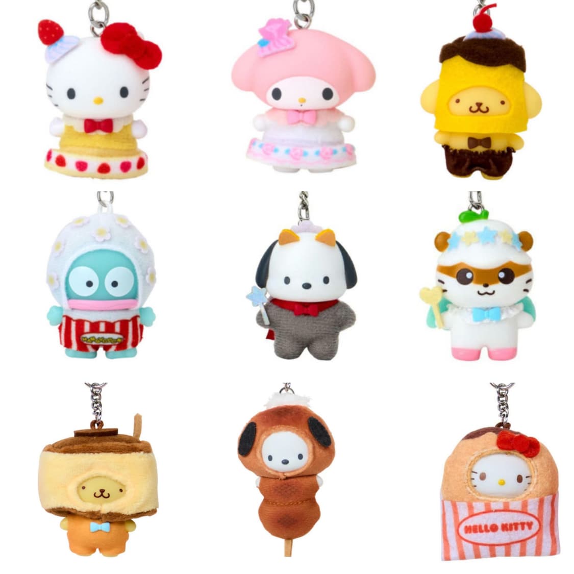 산리오 치비토모 2,3탄 디저트 천사악마 눈의정령 화과자 반찬 키티 폼폼 상품이미지2