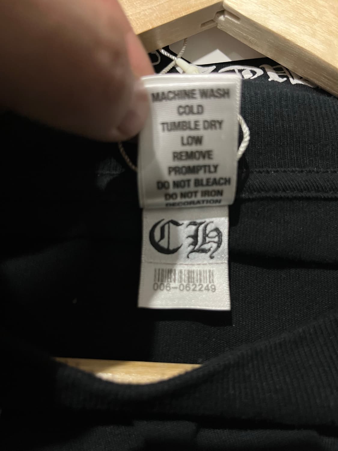 크롬하츠 블랙 롱슬리브 티셔츠 S 정품 상품이미지6